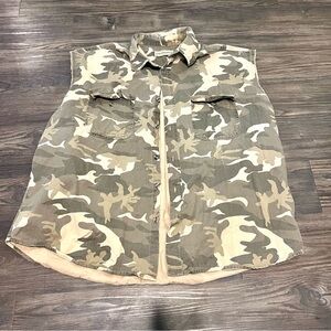 [Plus Size] Men’s Bit & Bridle Sleeveless Camoflauge Vest size 3X